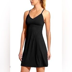 Athleta black Razorback, swim dress, Shorebreak style size small